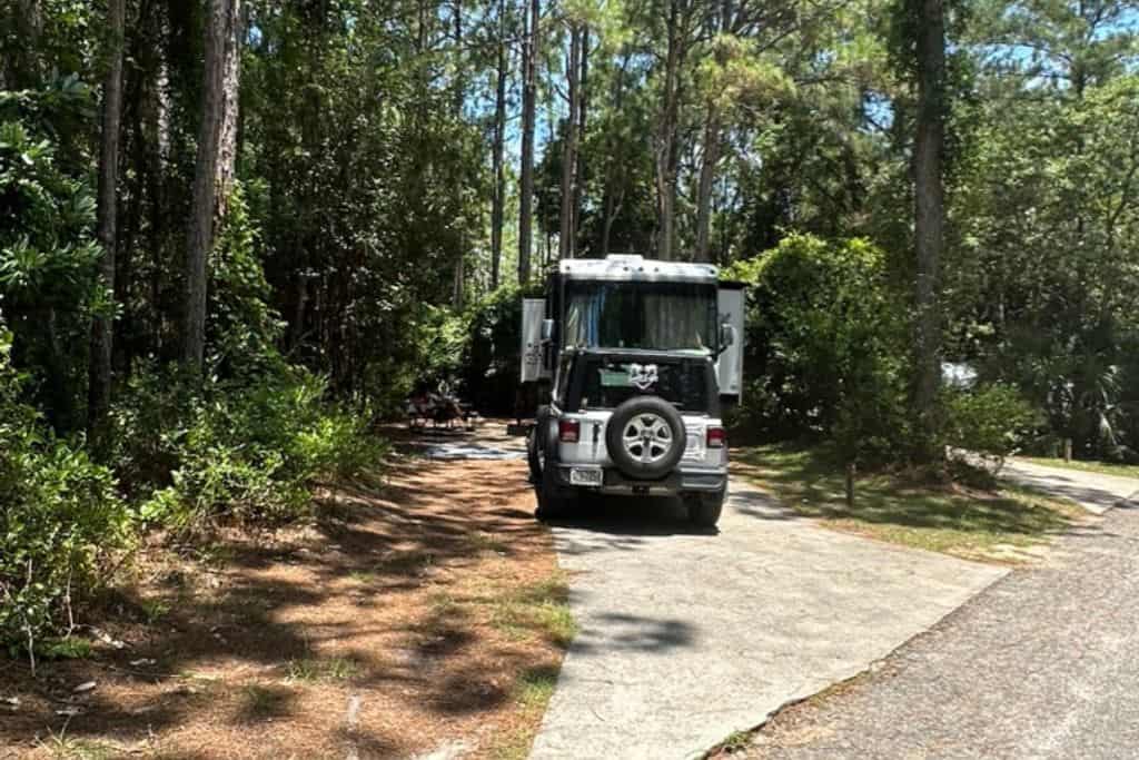 Topsail Hill Preserve State Park Campground Review: The RV sites are large and private. 
