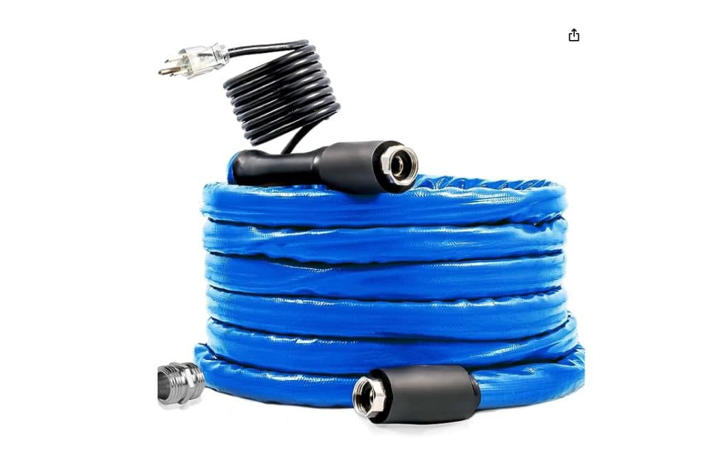 Heated water hose for full time rv living in winter. 